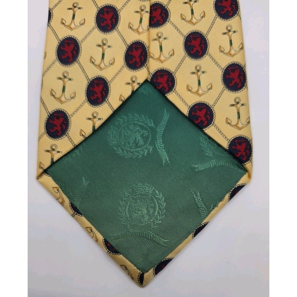 Tommy Hilfiger 100% Italian Silk Tie Anchor Print - Picture 5 of 7